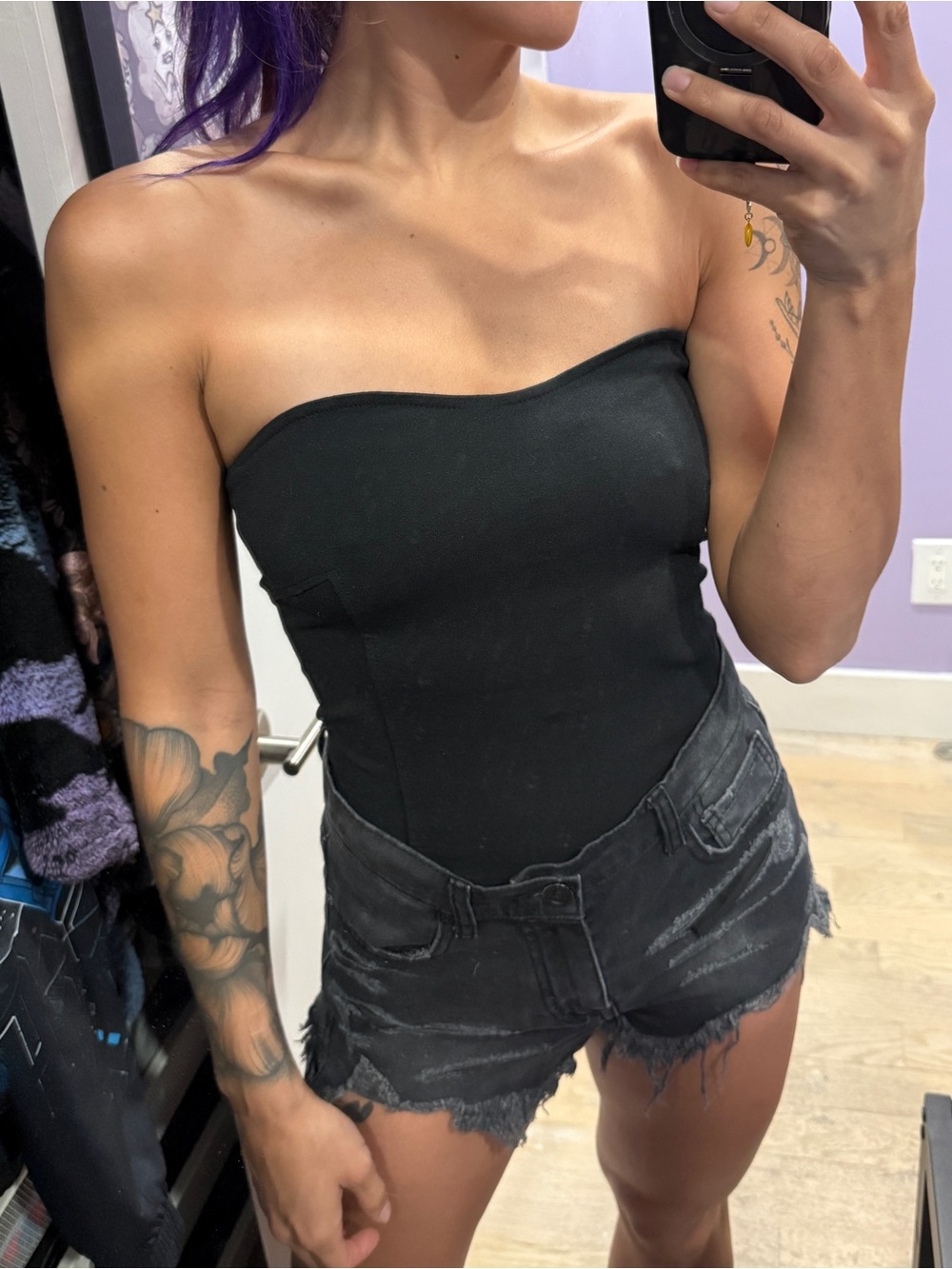 Brandy Melville Black Strapless Tube Top